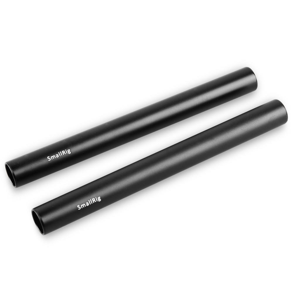 SmallRig 2pcs 15mm Black Aluminum Alloy Rod(M12-15cm) 6inch 1050