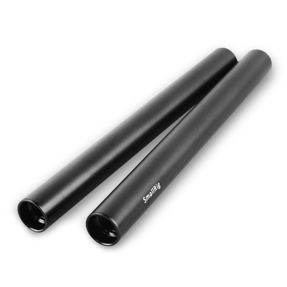 SmallRig 2pcs 15mm Black Aluminum Alloy Rod(M12-15cm) 6inch 1050