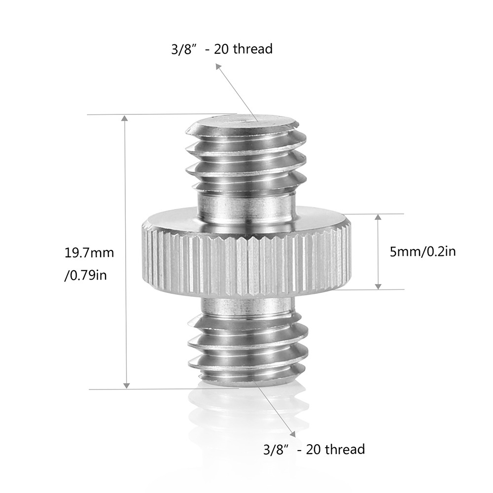 SmallRig Double Head Stud 2pcs pack with 3/8" to 3/8" thread 1065