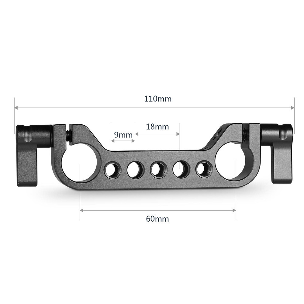 SmallRig Dual 15mm Rod Clamp with 1/4" Threads 1078