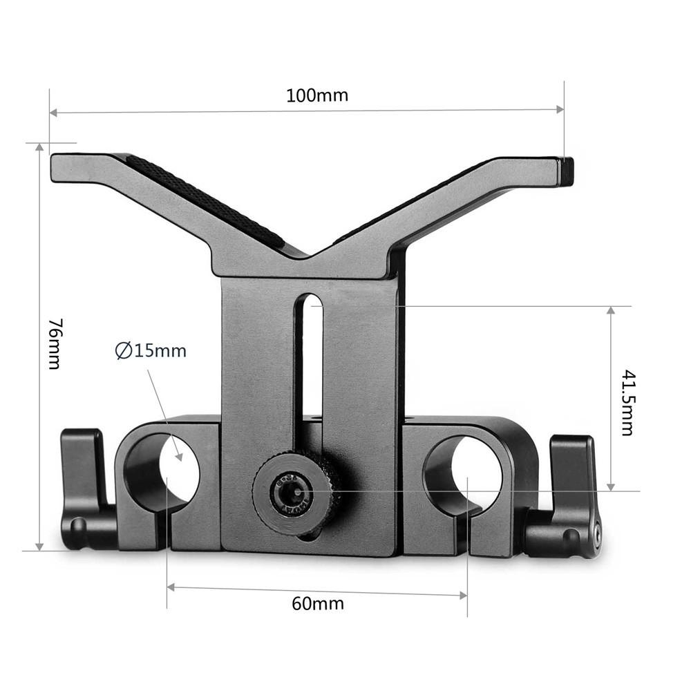 SmallRig Long Lens Support with Dual 15mm Rod Clamp 1087