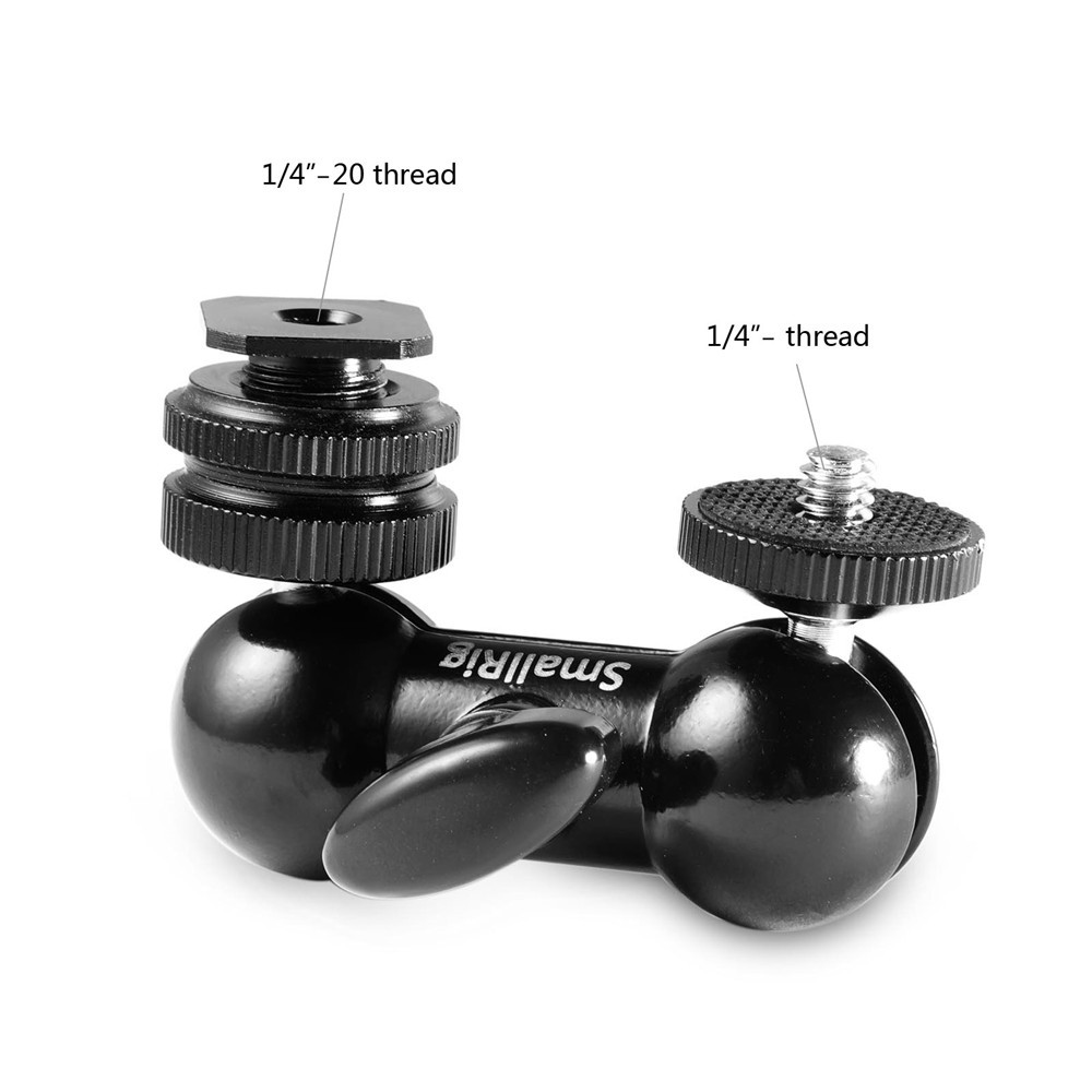 SmallRig Double Ball Heads with Cold Shoe and Thumb Screw 1135