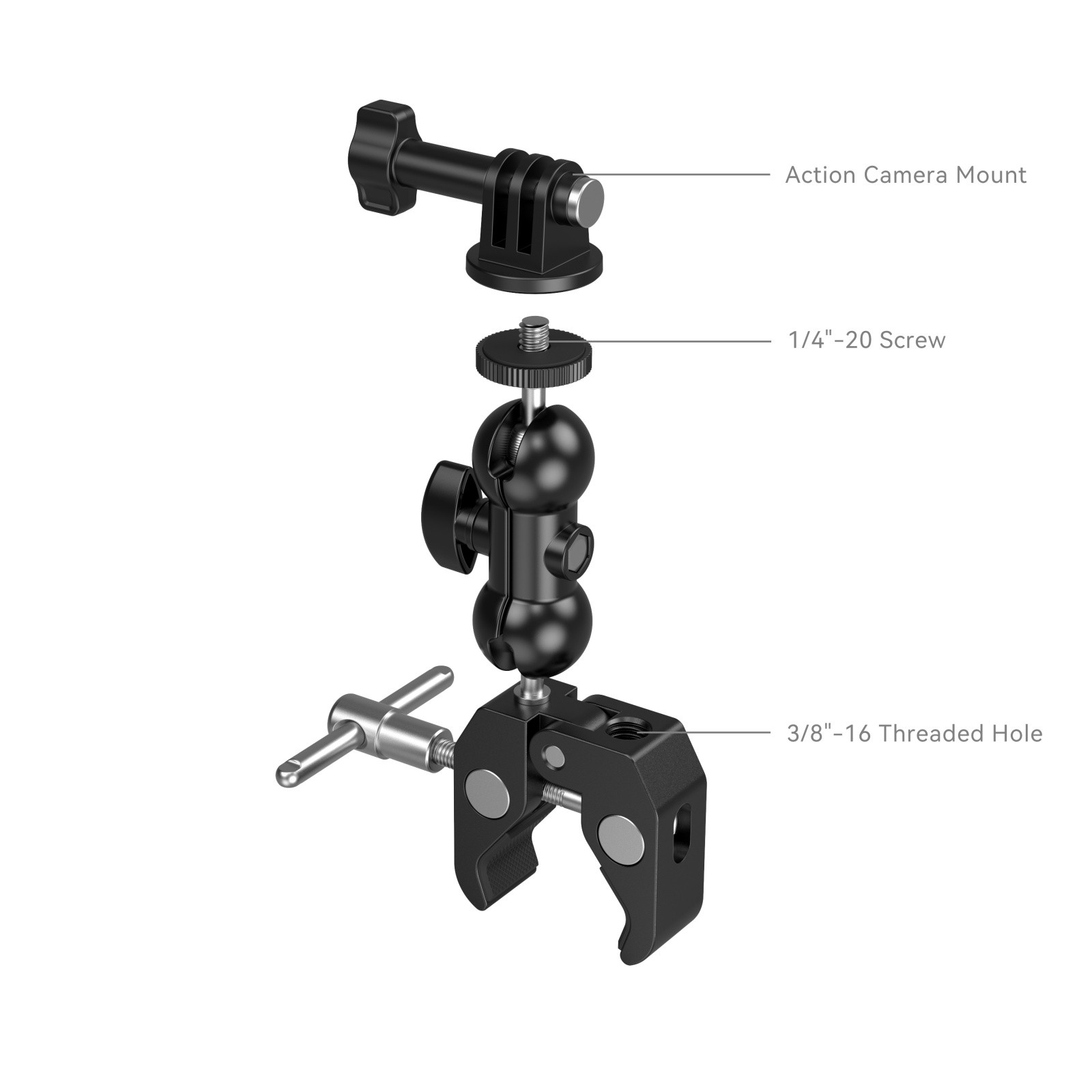 SmallRig Crab-Shaped Clamp Kit with Ballhead Magic Arm 1138B