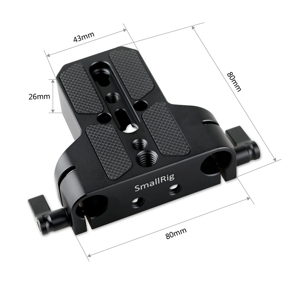 SmallRig Baseplate with Dual 15mm Rod Clamp 1674