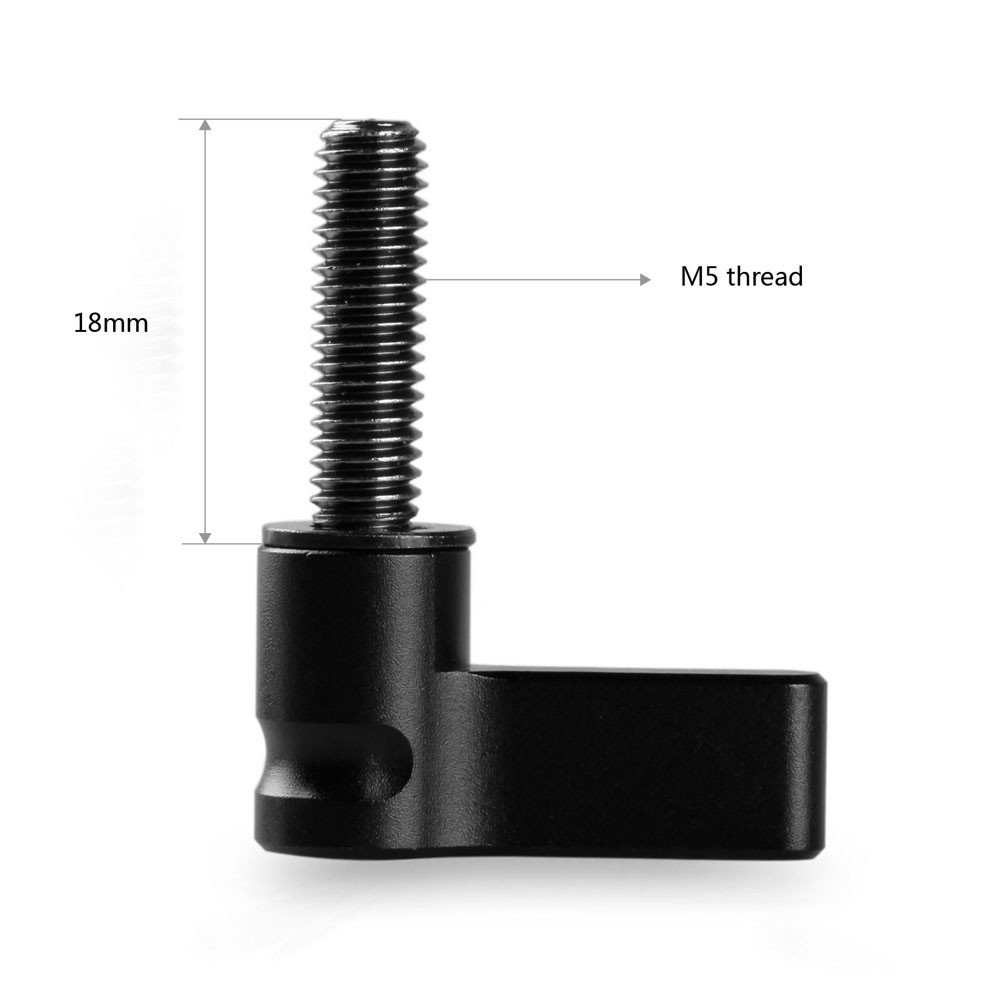 SmallRig Black Ratchet Wingnut with M5 thread(18mm) 2pcs Pack 1837