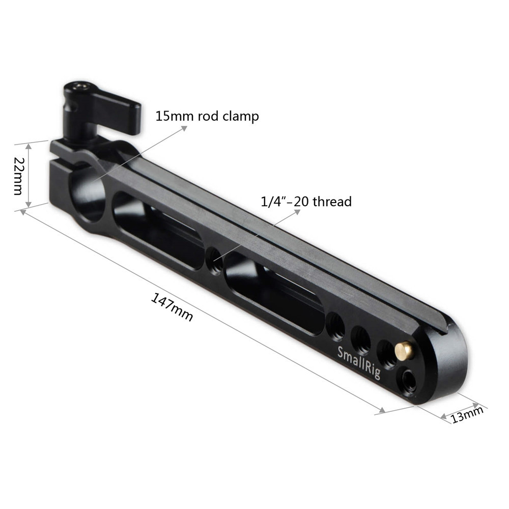 SmallRig Safety NATO Rail with 15mm Rod Clamp 1856
