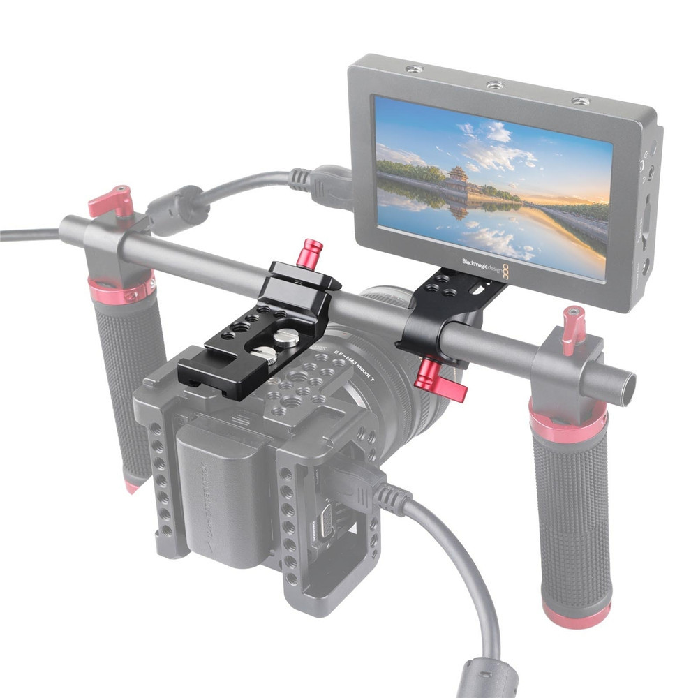 thumbnail image 2 of NICEYRIG Mini Mounting Plate With 15mm Rod Clamp For Camera Monitor & EVF Support 2 of 6