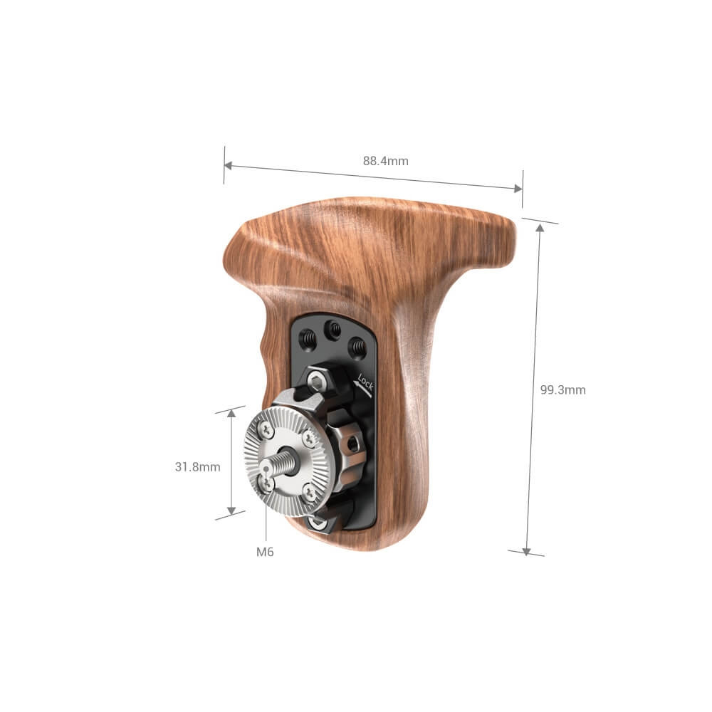 SmallRig Right Side Wooden Grip with Arri Rosette 1941B