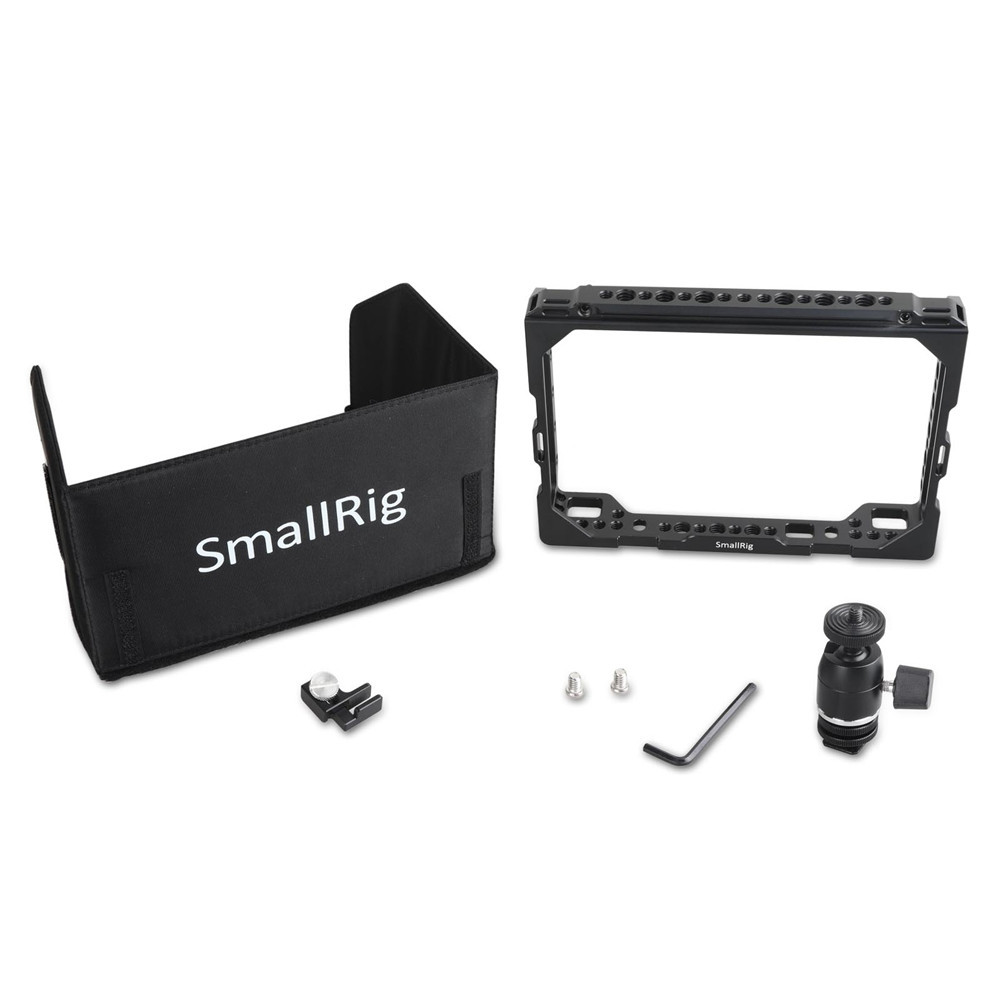 SMALLRIG 7" Monitor Cage with Sunhood for Blackmagic Video Assist 1988