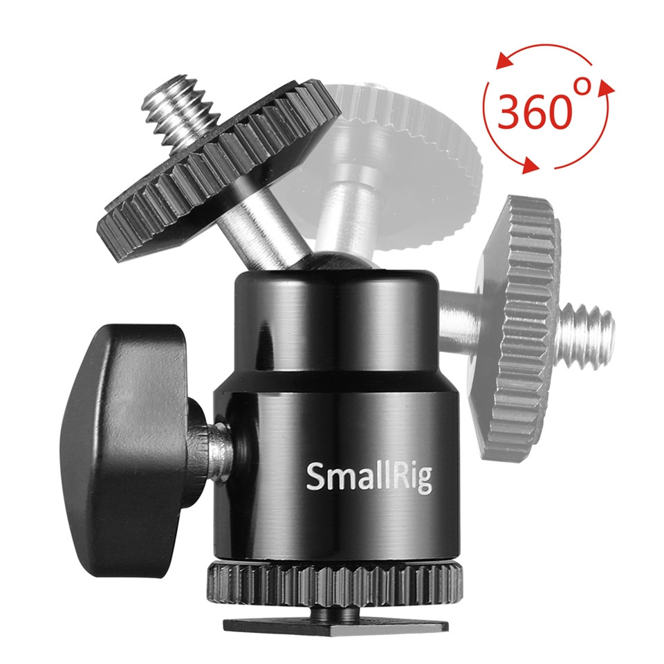 SmallRig 1/4" Camera Hot shoe Mount with Additional 1/4" Screw (2pcs Pack)2059