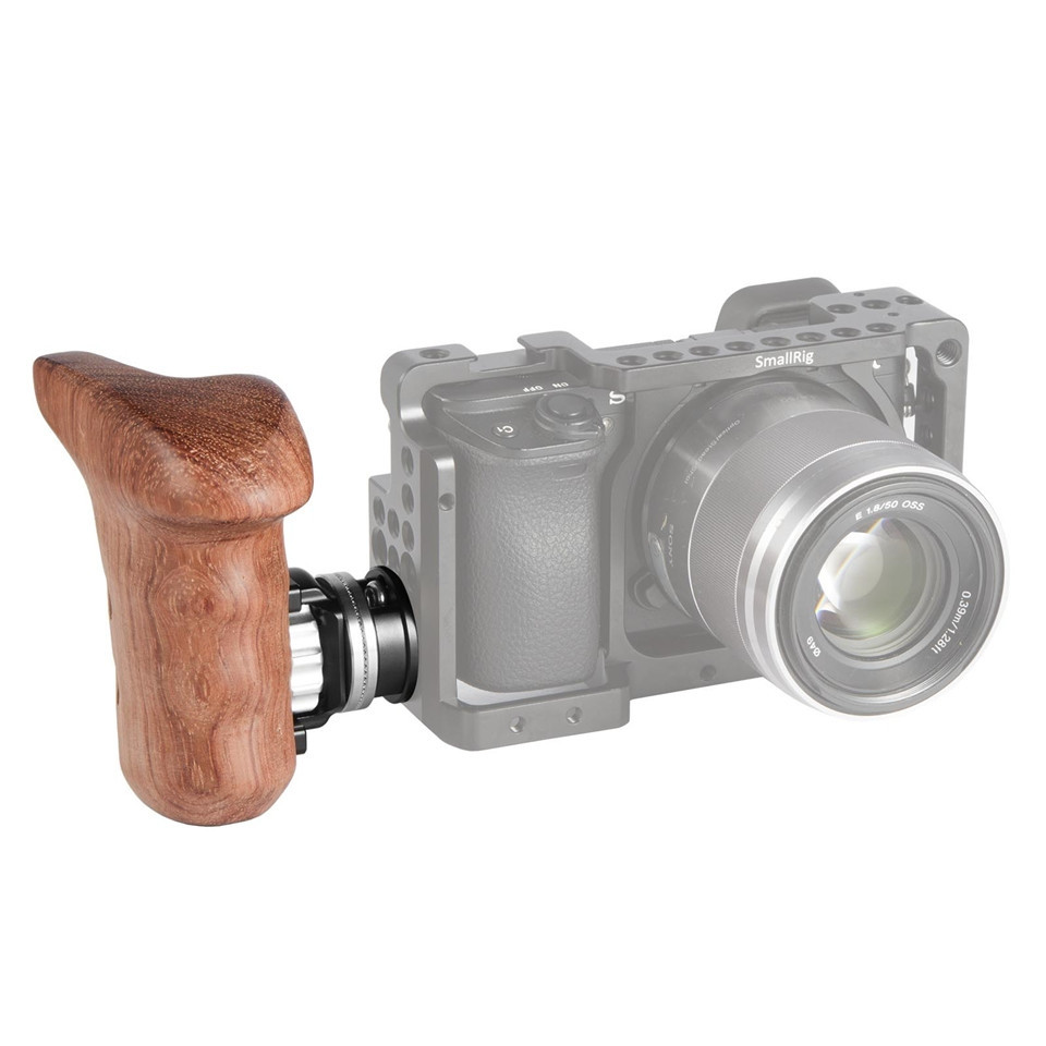 SmallRig Right Side Wooden Grip with Arri Rosette Bolt-On Mount 2083D