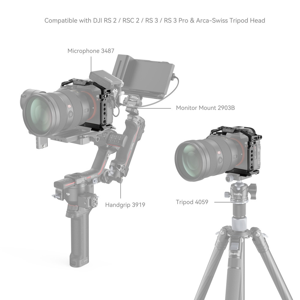 SmallRig Cage for Sony Alpha 7 III / Alpha 7R III 2087D