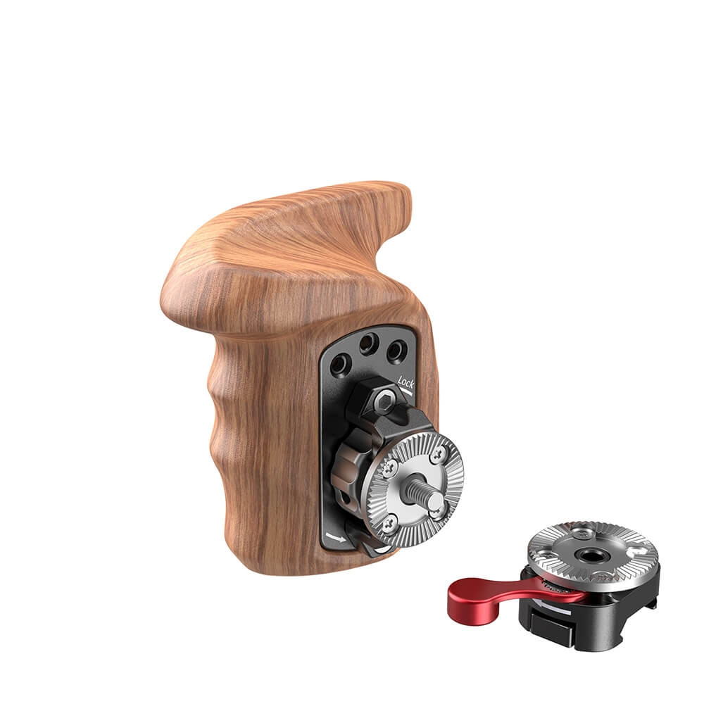 SmallRig Right Side Wooden Grip with NATO Mount 2117C