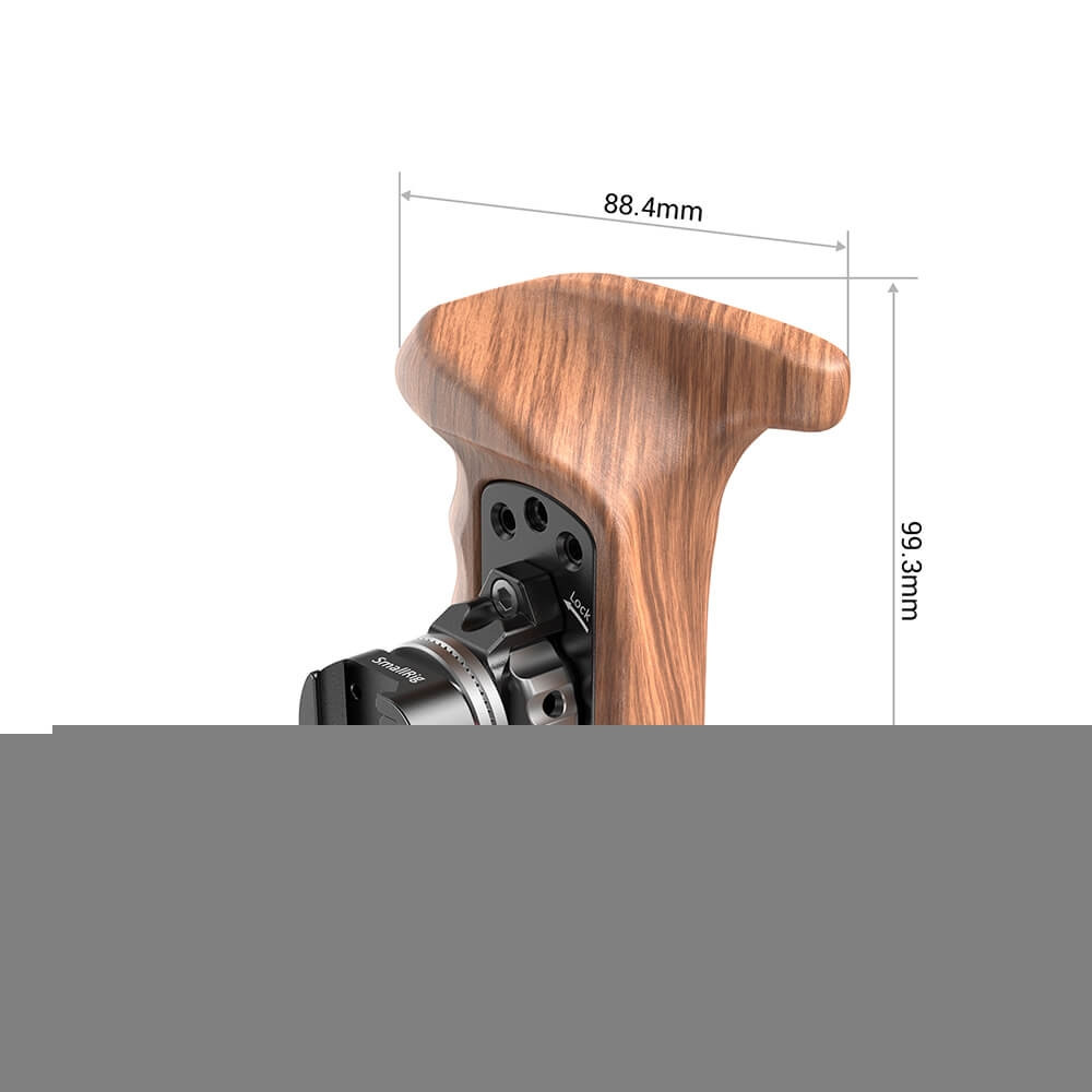 SmallRig Right Side Wooden Grip with NATO Mount 2117C