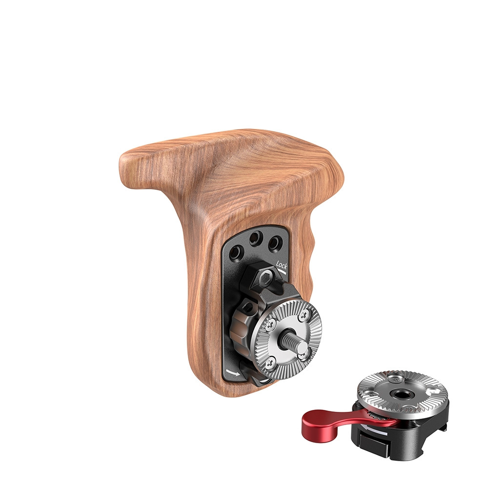 SmallRig Left Side Wooden Grip with NATO Mount 2118C