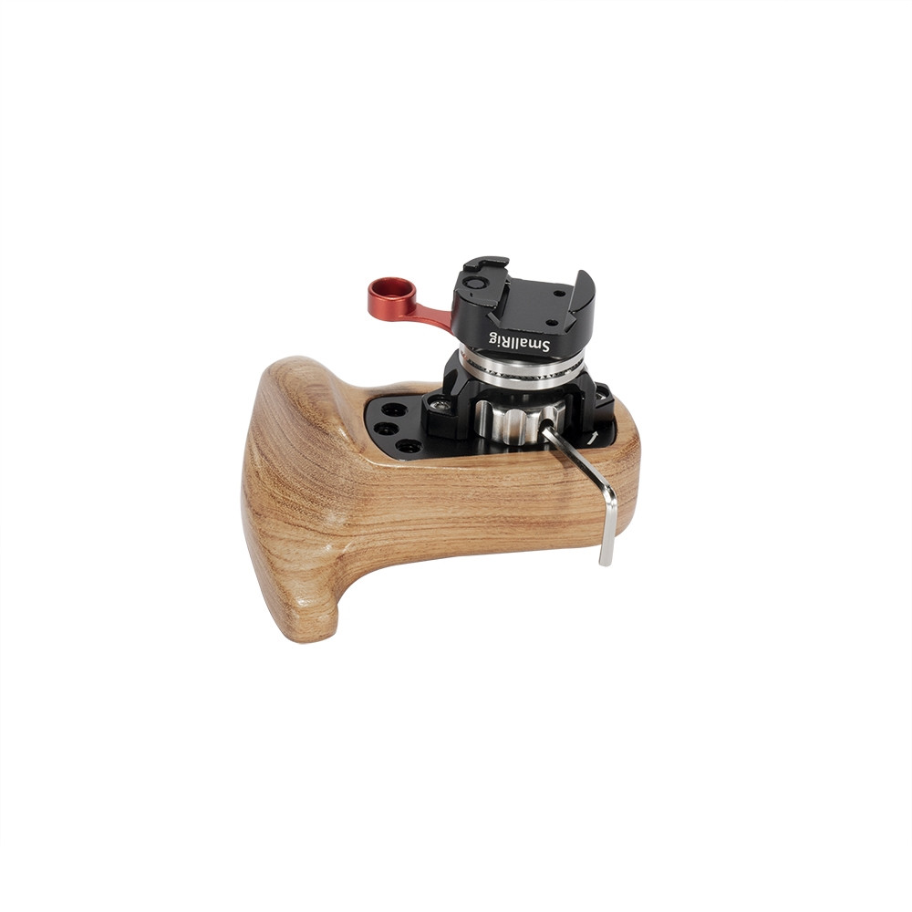 SmallRig Left Side Wooden Grip with NATO Mount 2118C