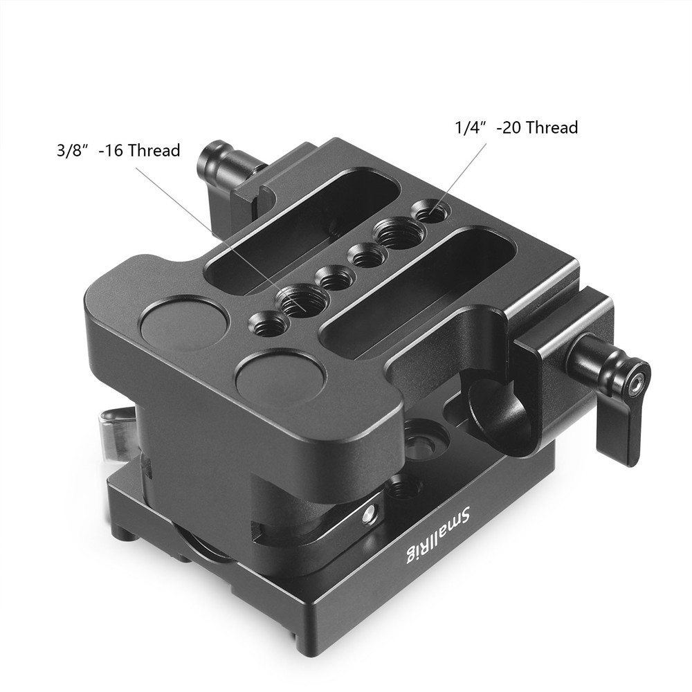 SmallRig Universal 15mm Rail Support System Baseplate (QR Plate Excluded) 2145B