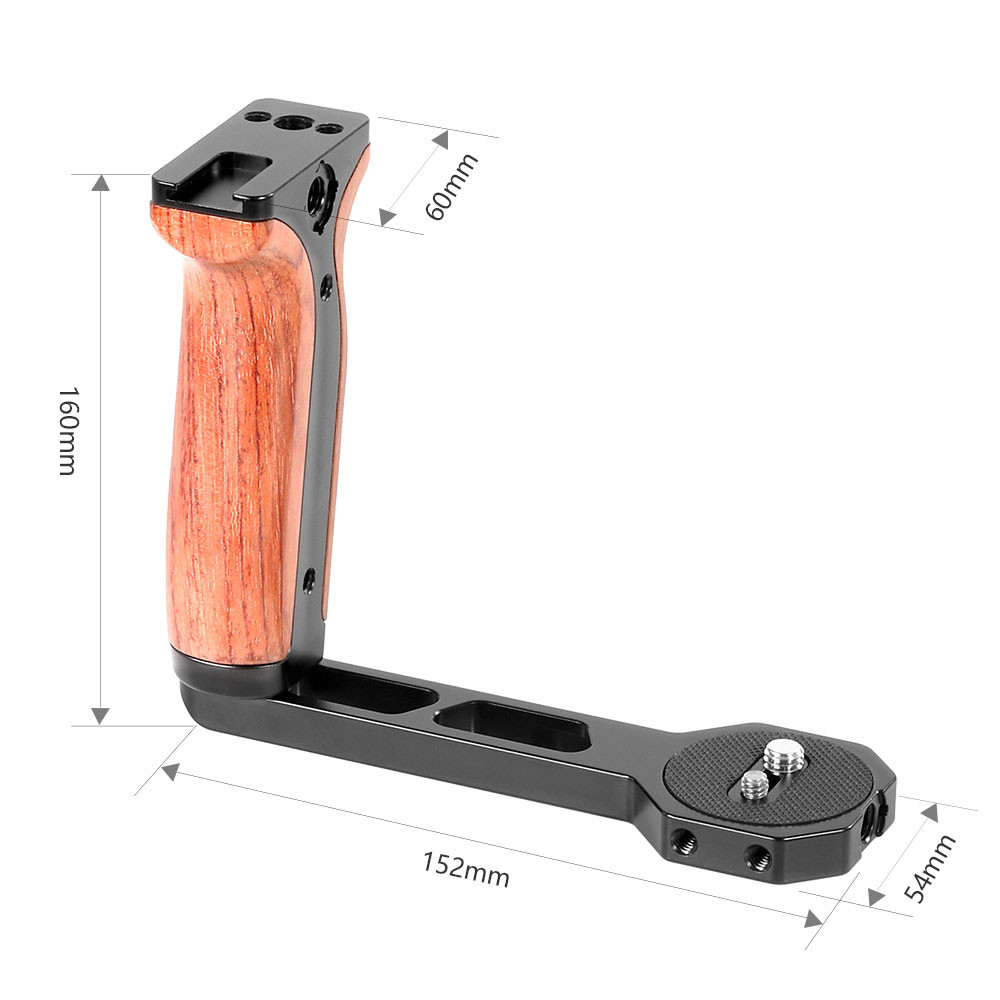 SmallRig Wooden Side Handle for DJI Ronin-S/SC/RS 2/RSC 2/ RS 3/RS 3 Pro & ZHIYUN CRANE 2S/2/V2 & MOZA Air 2/AirCorss 2 Gimbals BSS2222B