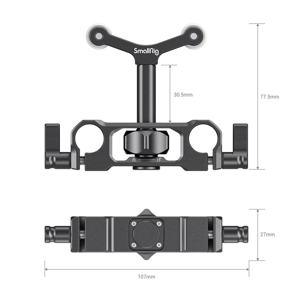 SmallRig universal 15mm LWS rod mount lens support 2727