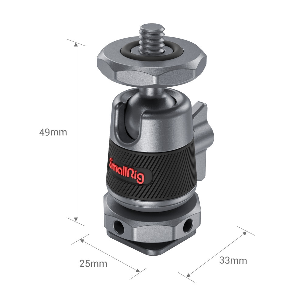 SmallRig Mini Ball Head with Removable Cold Shoe Mount 2795