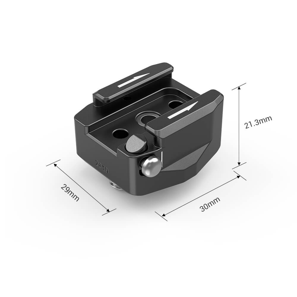 SmallRig Rotatable Cold Shoe Mount Adapter (Two 1/4"-20 Screws)2819