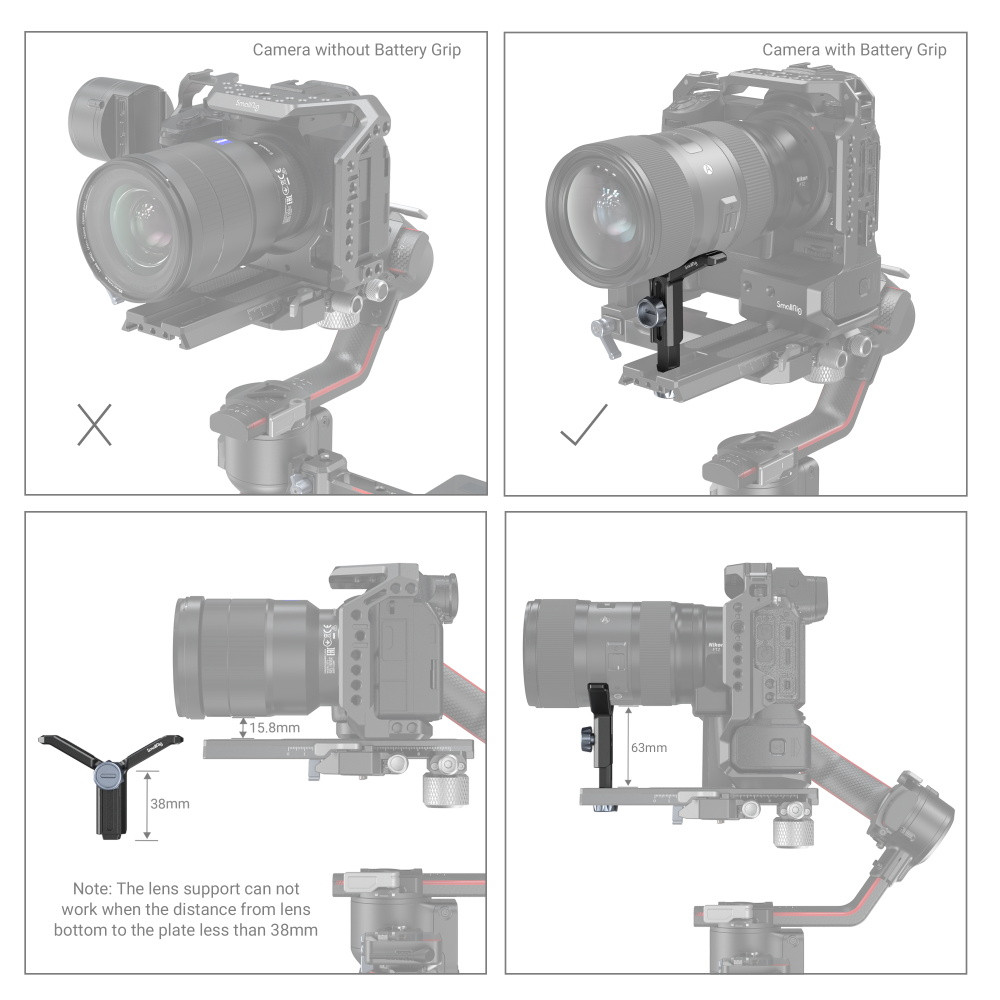 SmallRig Extended Lens Support for DJI RS 2 2850