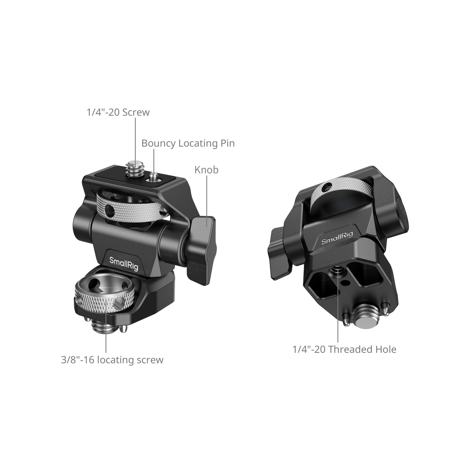 SmallRig Adjustable Monitor Support Compatible with ARRI 3/8''-16 Screws 2903C