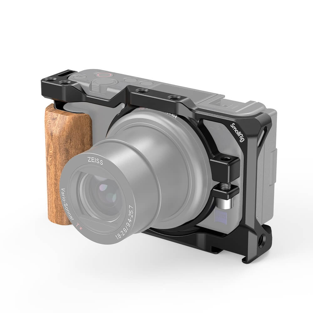 SmallRig Cage with Wooden Handgrip for Sony ZV-1F / ZV-1 Camera 2937