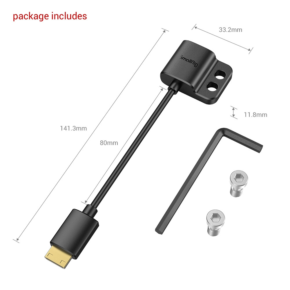 SmallRig Ultra Slim 4K Adapter Cable (C to A) 3020