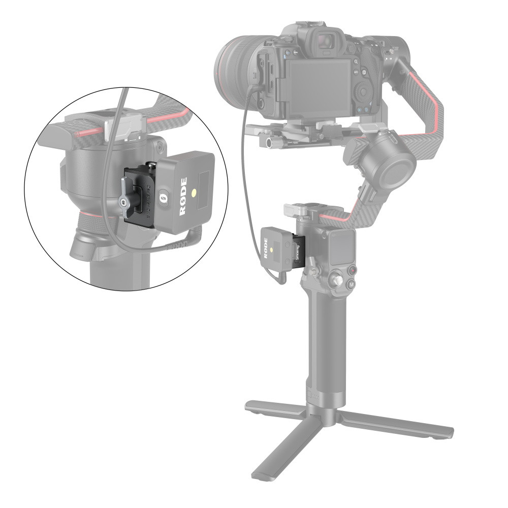  Leftfoto Camera Monitor Mount for DJI RS3-mini/RS2/RS3/RS-3pro/  RSC2 Gimbal Stabilizer Accessories,With1/4 & 3/8 Threads, Cold Shoe and  Rotatable : Electronics