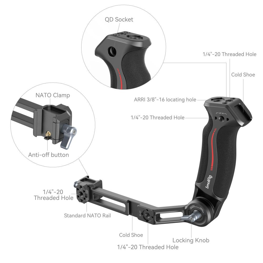 SmallRig Sling Handle for DJI RS 2 / RSC 2 / RS 3 / RS 3 Pro / RS 3 Mini / RS 4 / RS 4 Pro / RS 4 Mini 3028C