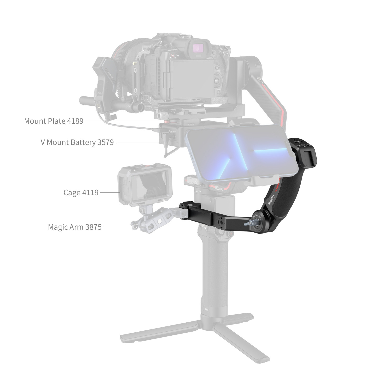 SmallRig Sling Handle for DJI RS 2 / RSC 2 / RS 3 / RS 3 Pro / RS 3 Mini / RS 4 / RS 4 Pro / RS 4 Mini / RS 5 3028E