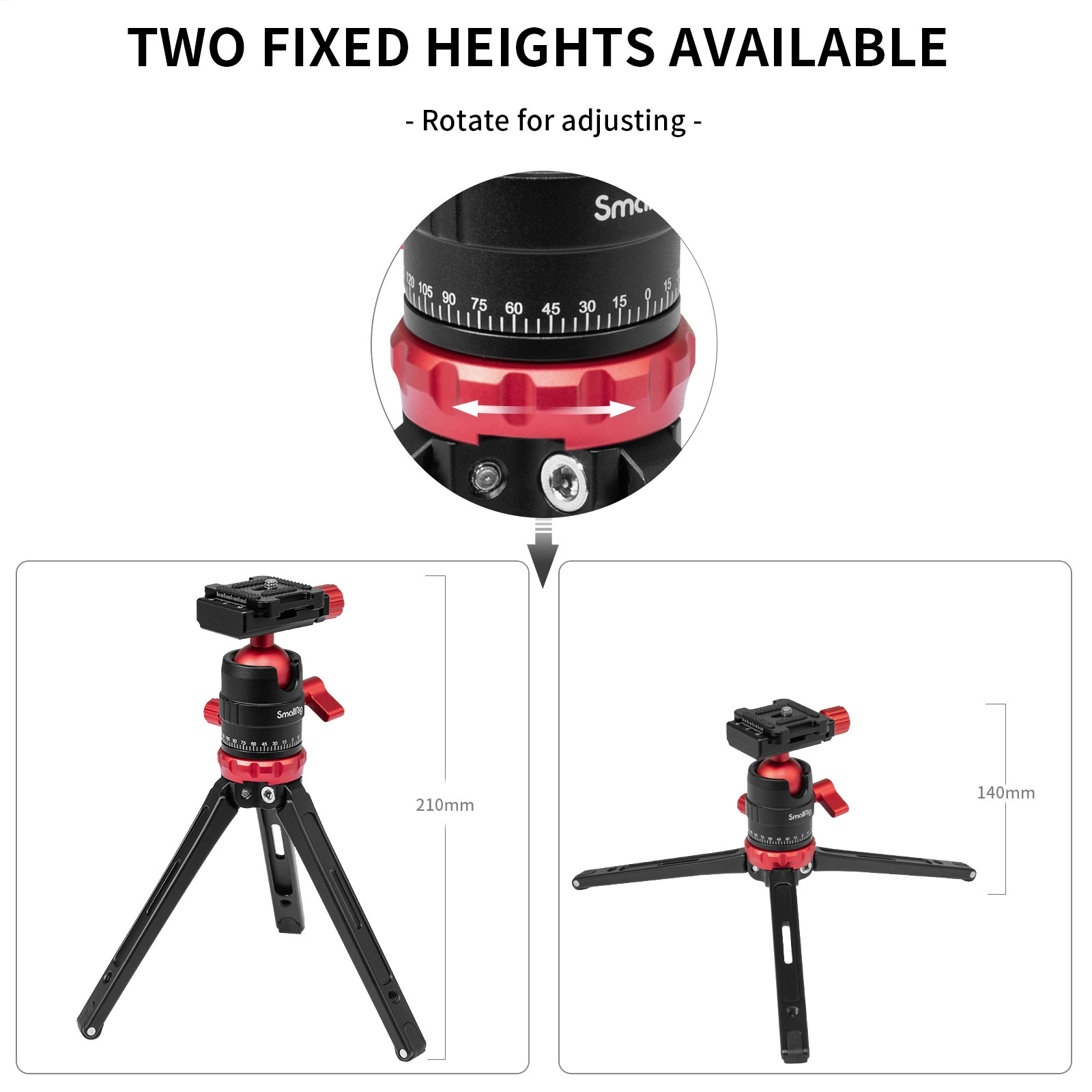 SmallRig Aluminum Tabletop Mini Tripod 3033