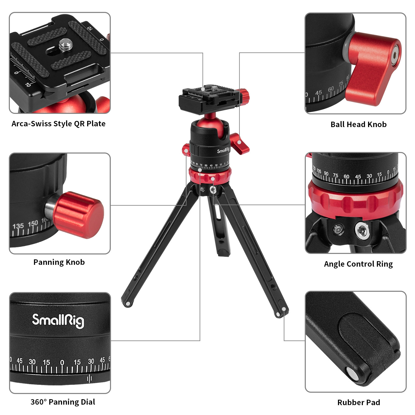 SmallRig Aluminum Tabletop Mini Tripod 3033