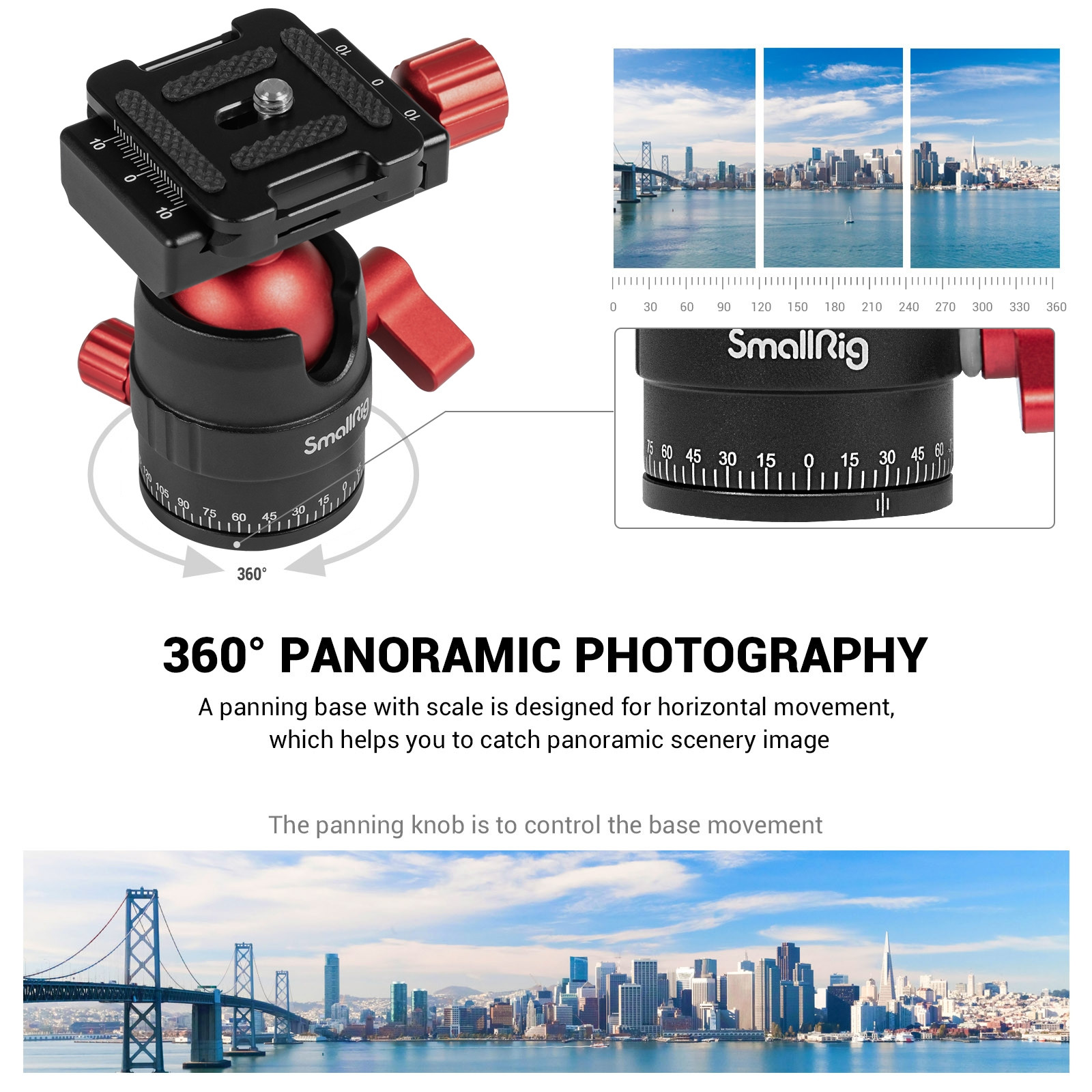 SmallRig Aluminum Panoramic Ball Head 3034