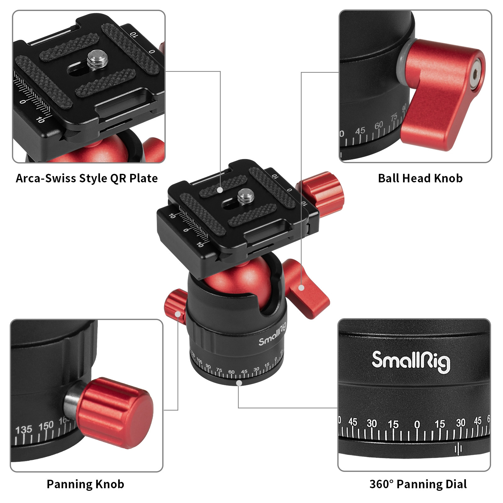 SmallRig Aluminum Panoramic Ball Head 3034