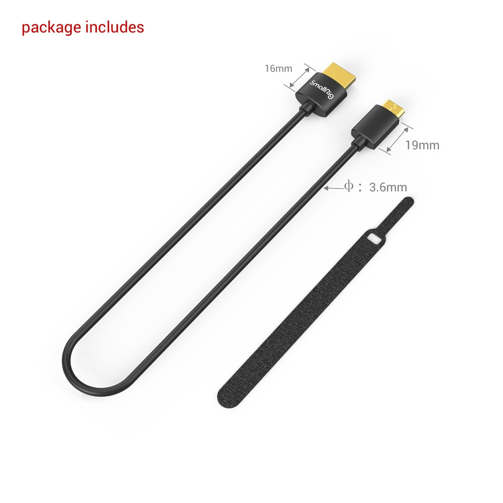 SmallRig Ultra Slim 4K Data Cable (C to A) 35cm 3040