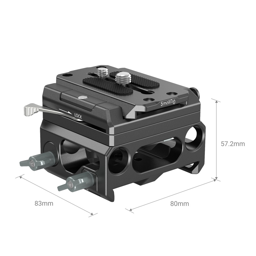 SmallRig Lightweight Baseplate with Dual 15mm Rod Clamp (magnesium alloy version) 3067