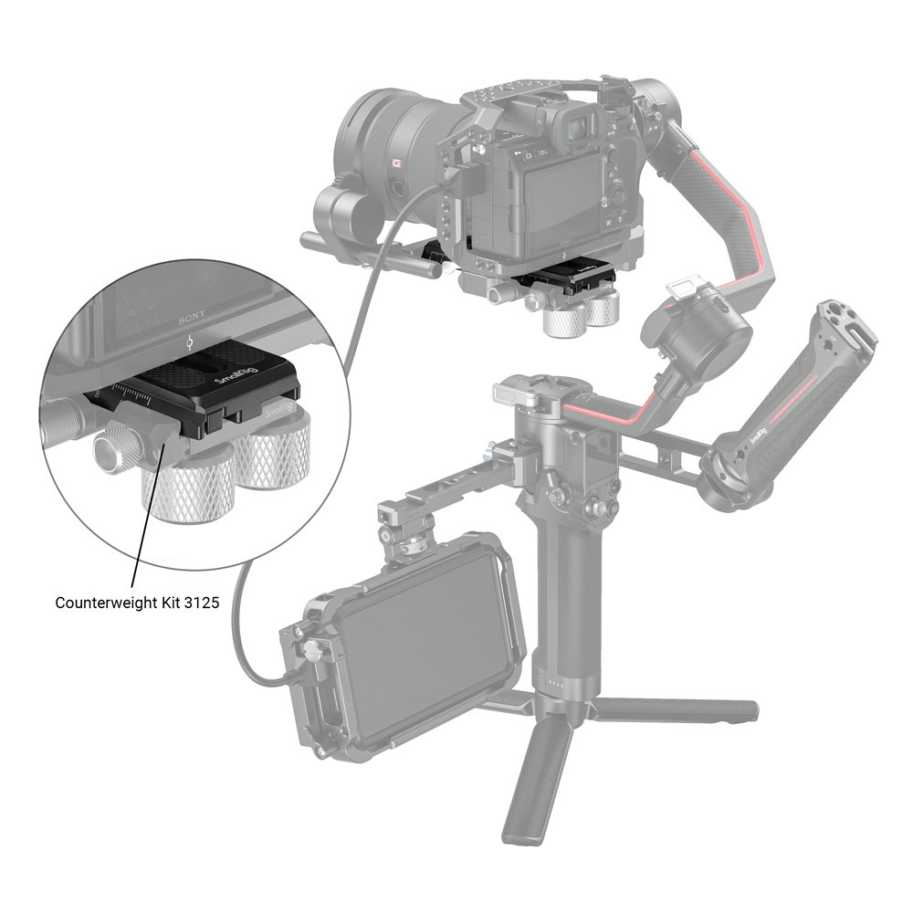 SmallRig Quick Release Plate for DJI RS 2 / RSC 2 / Ronin-S Gimbal / RS 3 / RS 3 Pro 3158B