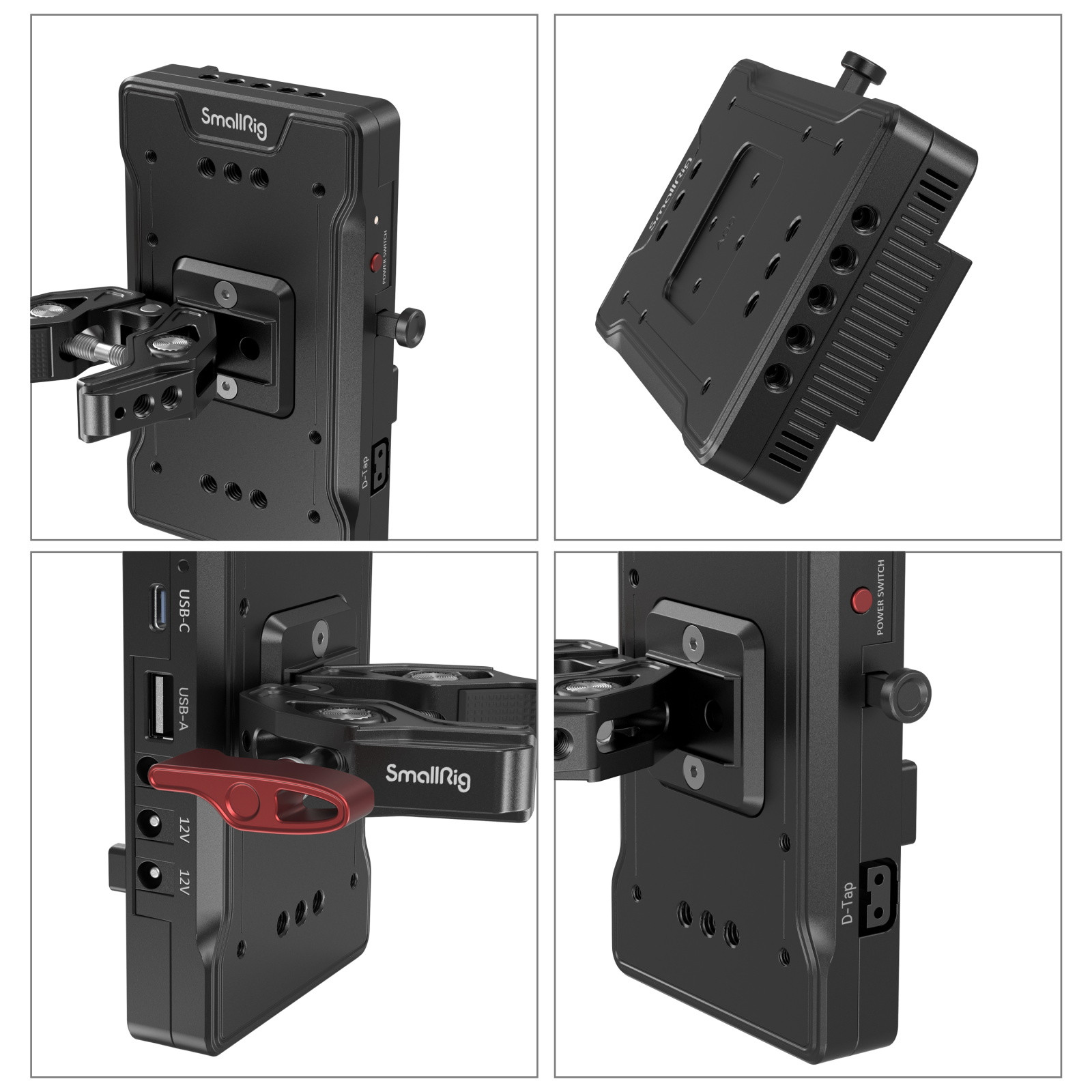 SmallRig Advanced V-Mount Battery Mount Plate with Crab-Shaped Clamp 3202B