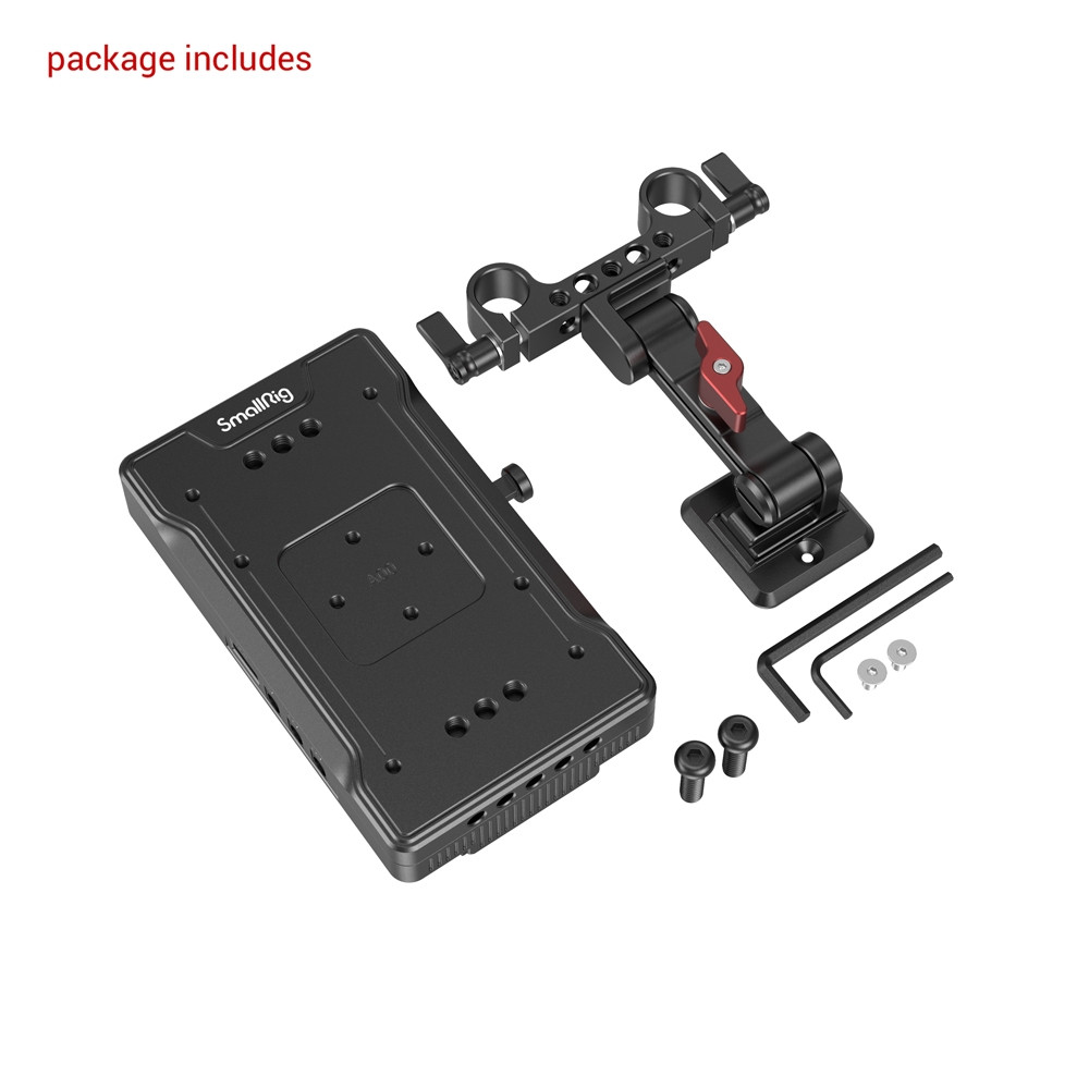 SmallRig V Mount Battery Adapter Plate with Adjustable Arm 3204