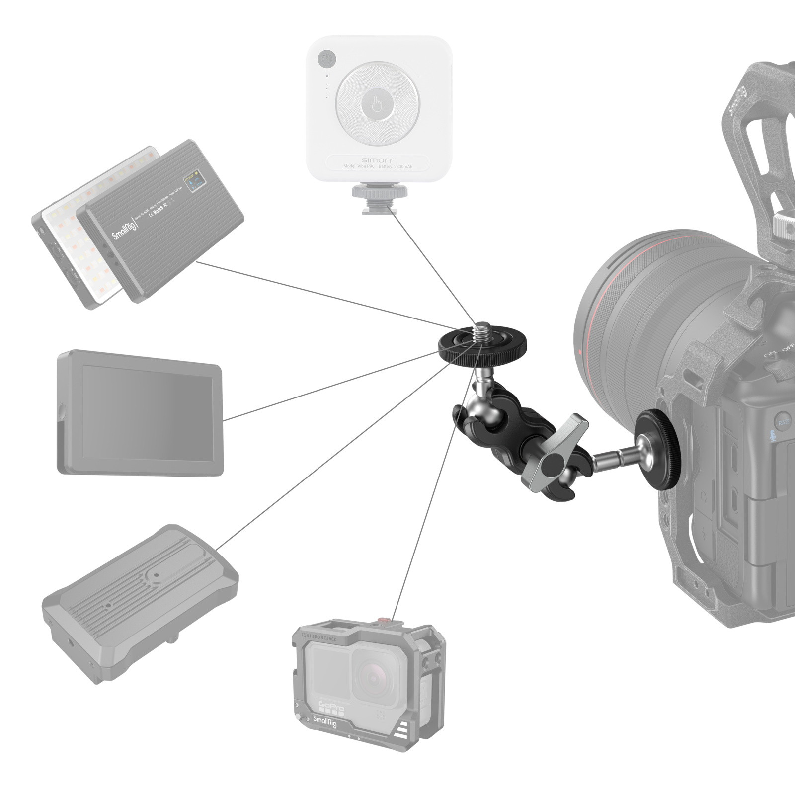 SmallRig mini Magic Arm with Universal Ball Head 3238B