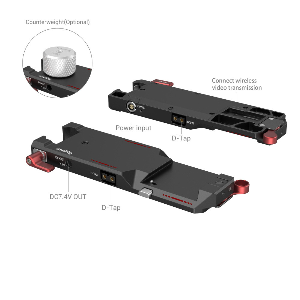 SmallRig Power Pass-Through Plate for DJI RS2 / RS 3 Pro 3251