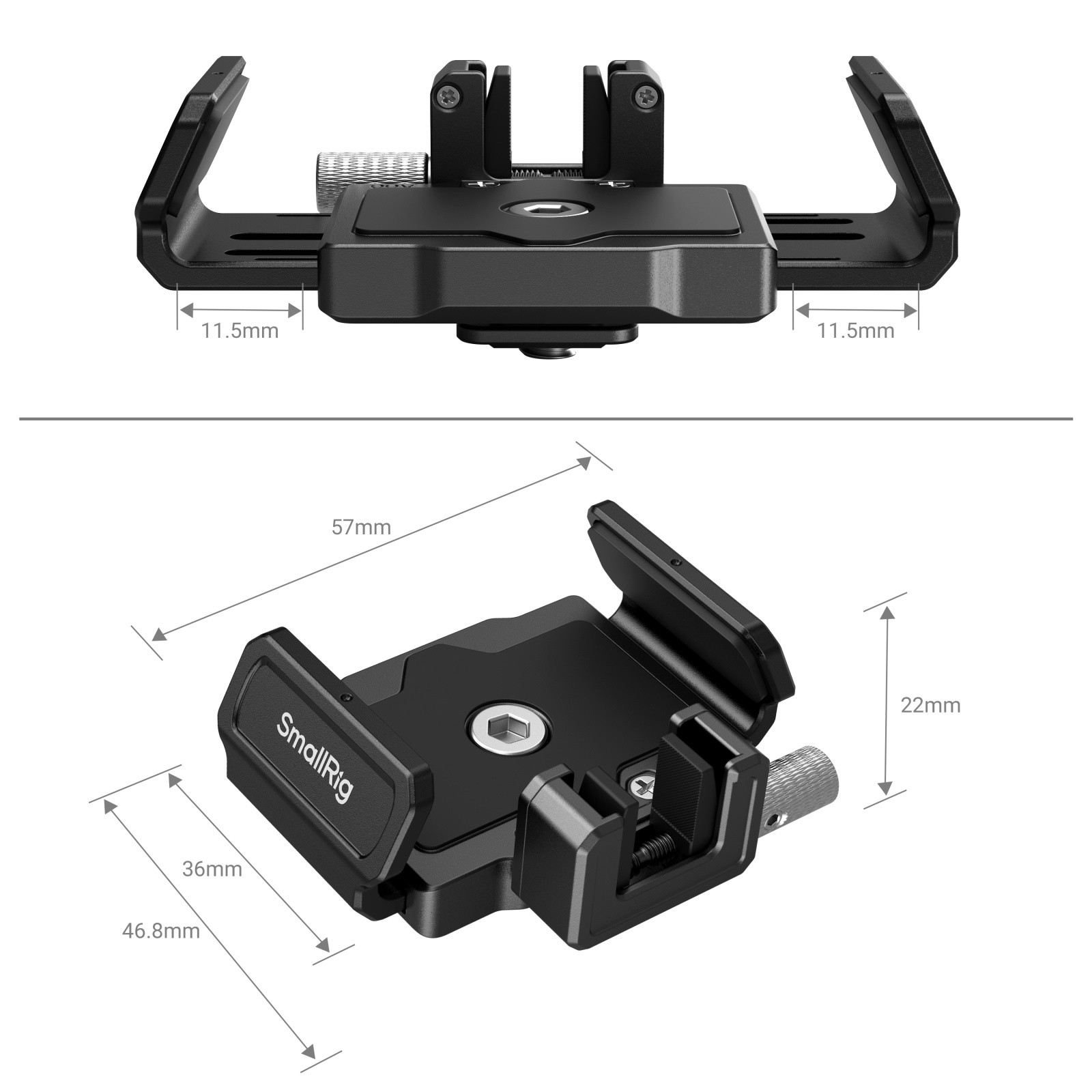 SmallRig SSD Clamp for Cage for Blackmagic Design Cinema Camera 6K with Samsung T5 / T7 / T7 Shield / T9 3272B
