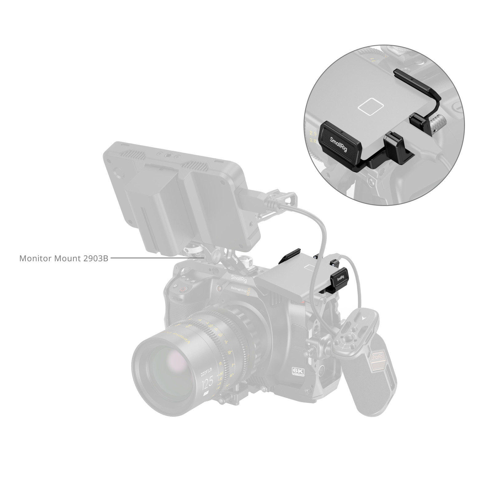 SmallRig SSD Clamp for Cage for Blackmagic Design Cinema Camera 6K with Samsung T5 / T7 / T7 Shield / T9 3272B