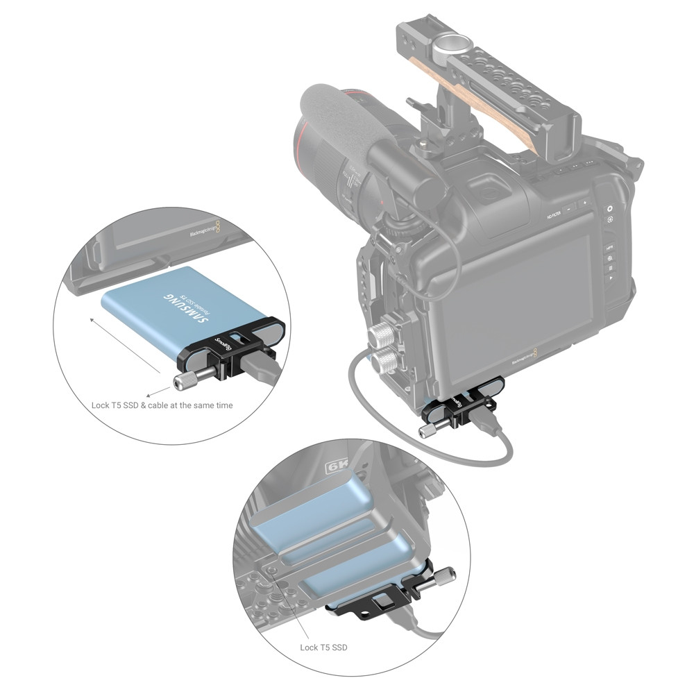 SmallRig T5 SSD Cable Clamp for BMPCC 6K Pro 3300