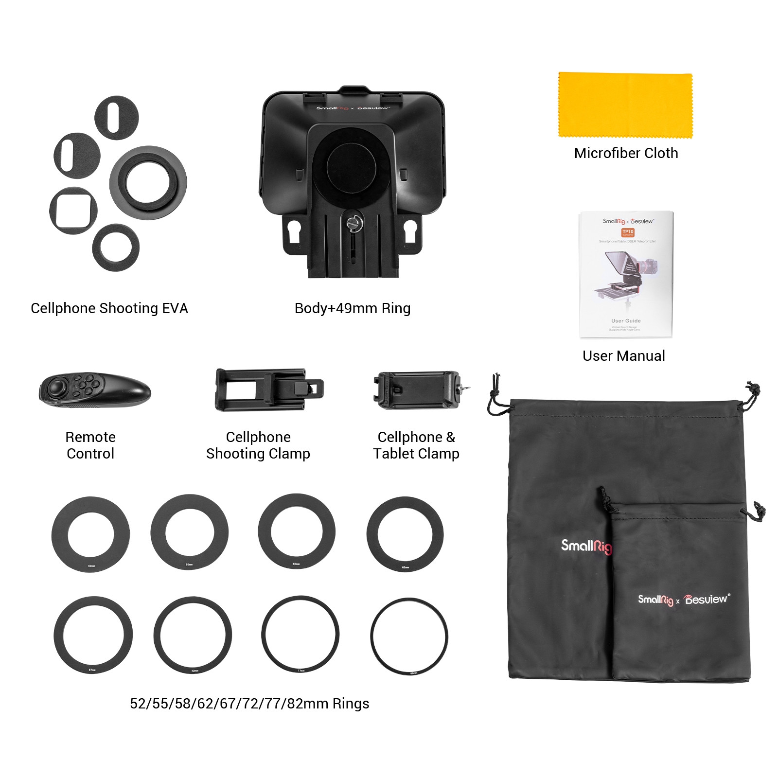 SmallRig x Desview Portable Tablet / Smartphone / DSLR Teleprompter TP10 3374