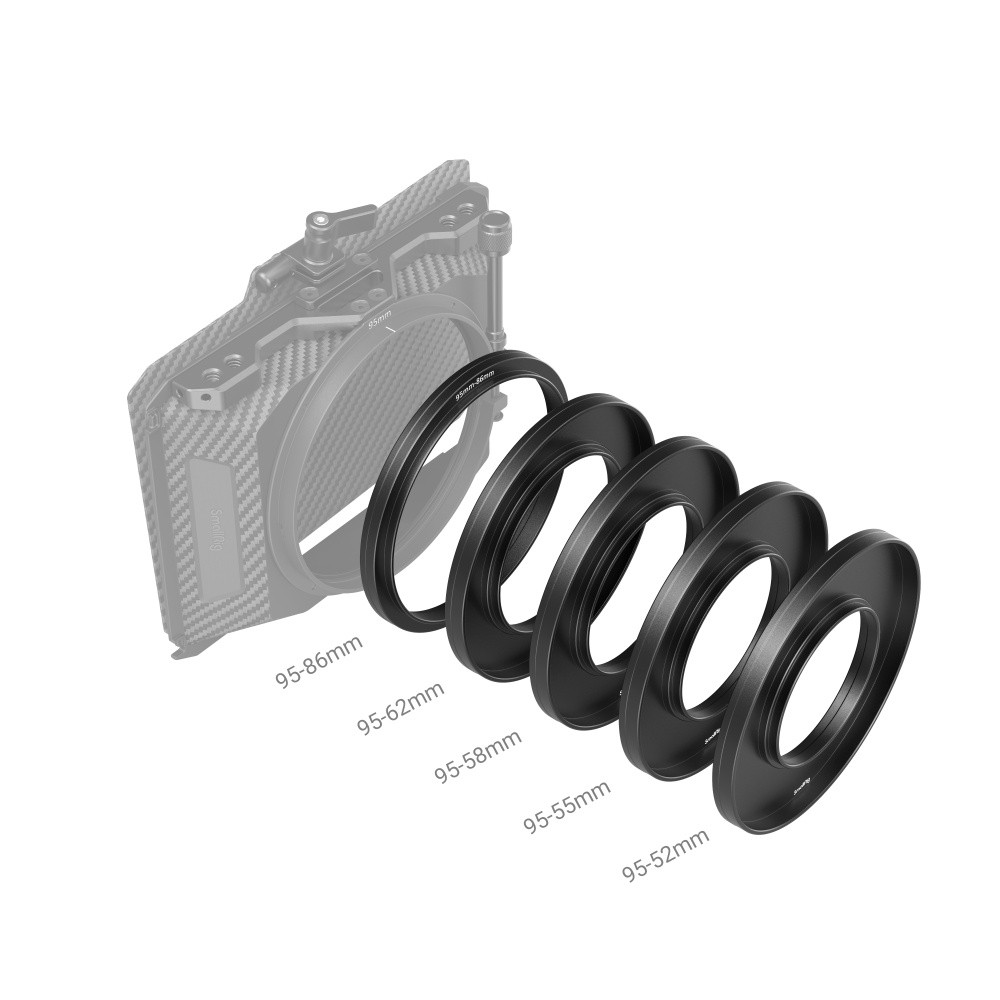SmallRig Adapter Rings Kit (Φ52/55/58/62/86-95mm) for Mini Matte Box 3383
