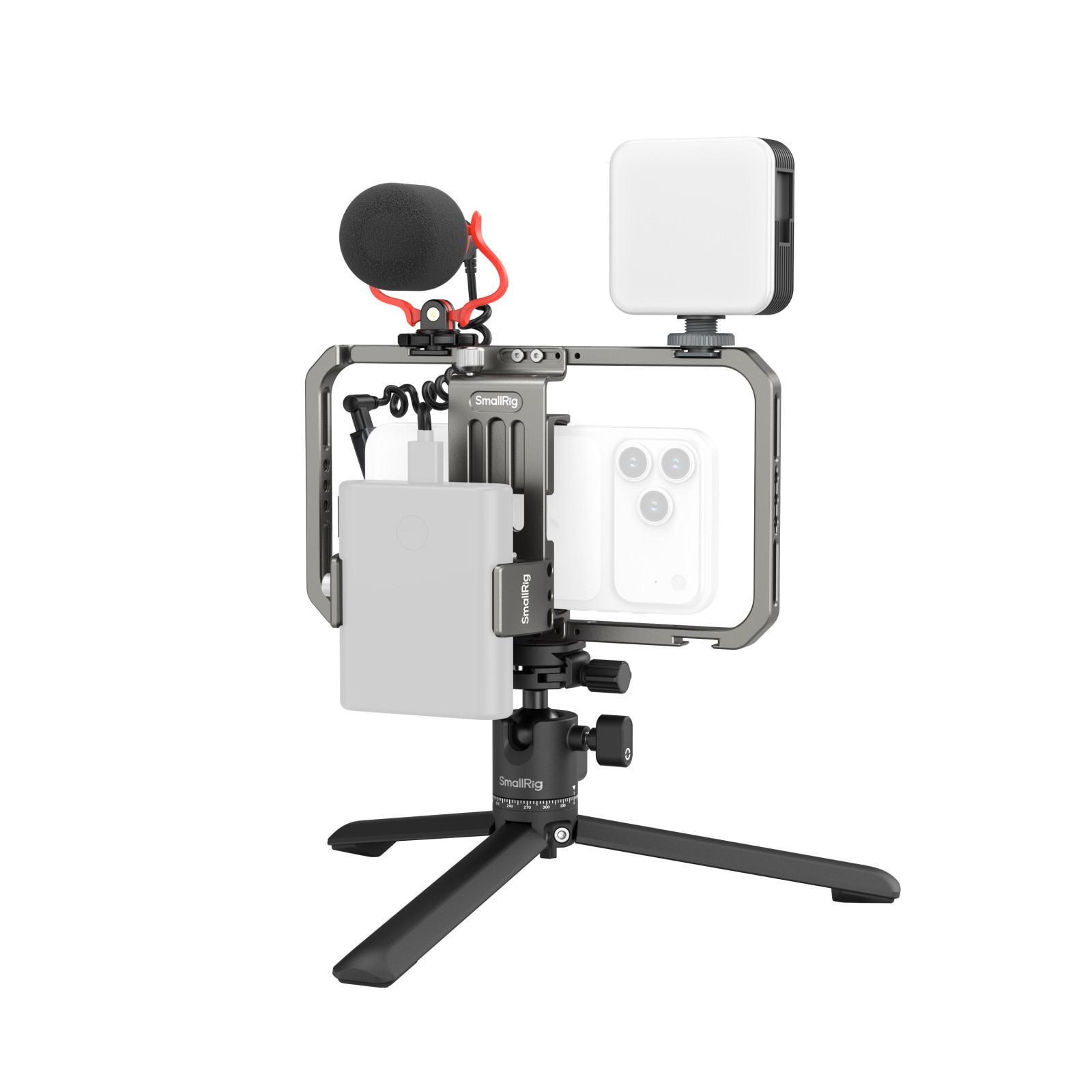 SmallRig All-in-One Video Kit For Smartphone Creators with Audio and Lighting System 3384D