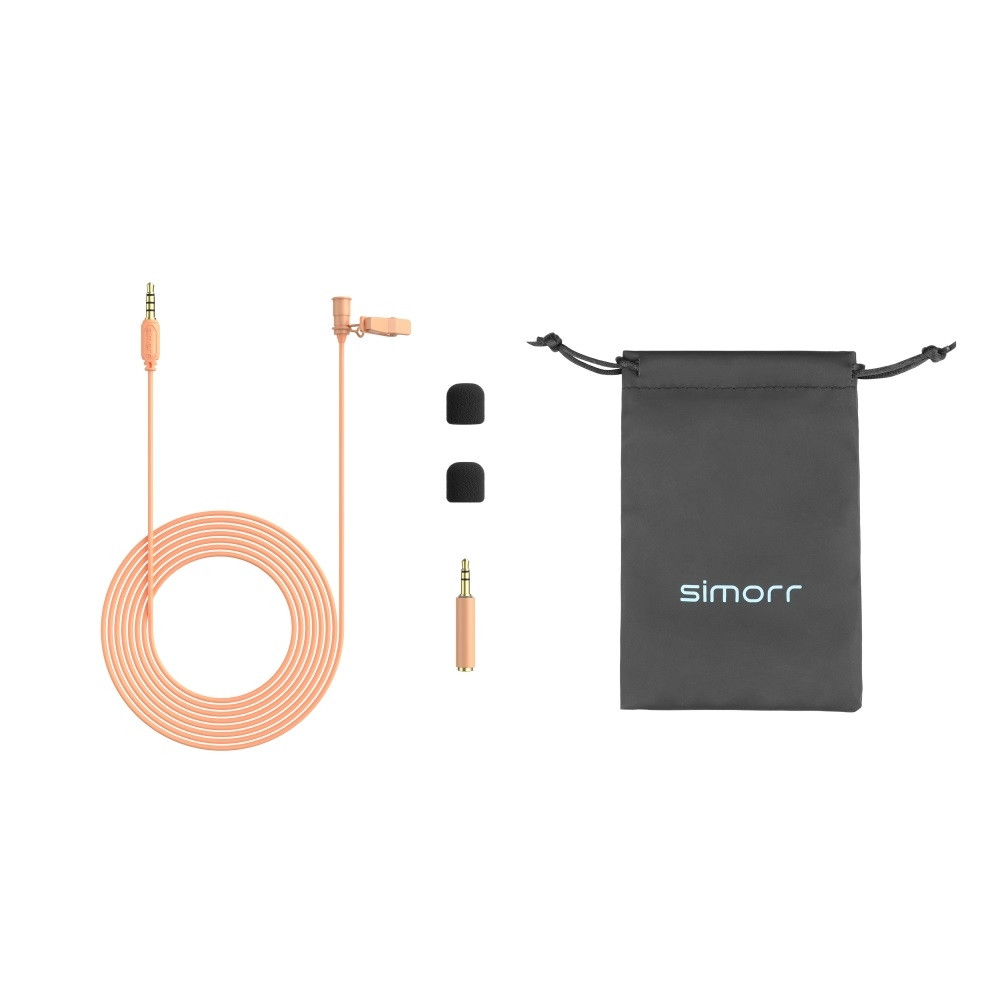 simorr Wave L1  3.5mm Lavalier Microphone（Cantaloupe）3389